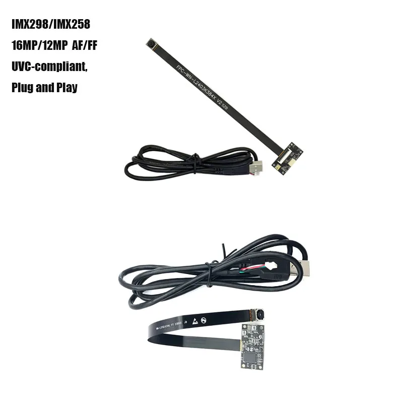 

IMX298/IMX258 16MP/12MP HD USB Camera Module AF/FF 30FPS 78.4°/75° MJPEG YUY2 UVC-compliant, Plug and Play for Industrial