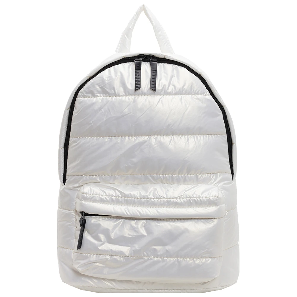 

Puffer Bookbag Multi Pocket for Women Men Daypack Adjustable Strap Handbag Rucksack for Work Travel