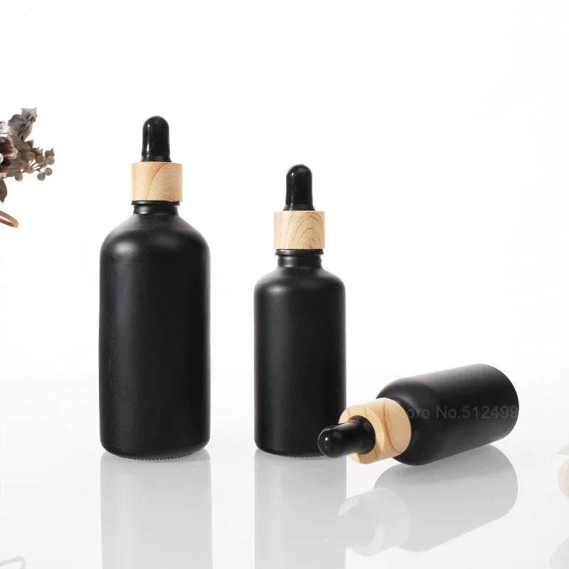 

Whosale Empty Dropper Bottle Black Essential Oil Glass Aromatherapy Liquid 5-100ml Drop for Massage Pipette Refillable