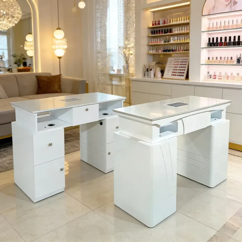 Commercial Nail Desk Multi Functional Salon Manicure Nail Table Spa Nail Salon Set Contemporary