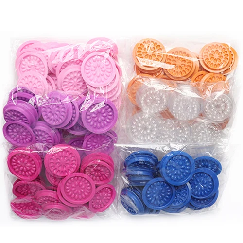 Soporte de pegamento desechable para pestañas, adhesivo de flores de plástico, paleta adhesiva para extensión de pestañas, herramientas de maquillaje