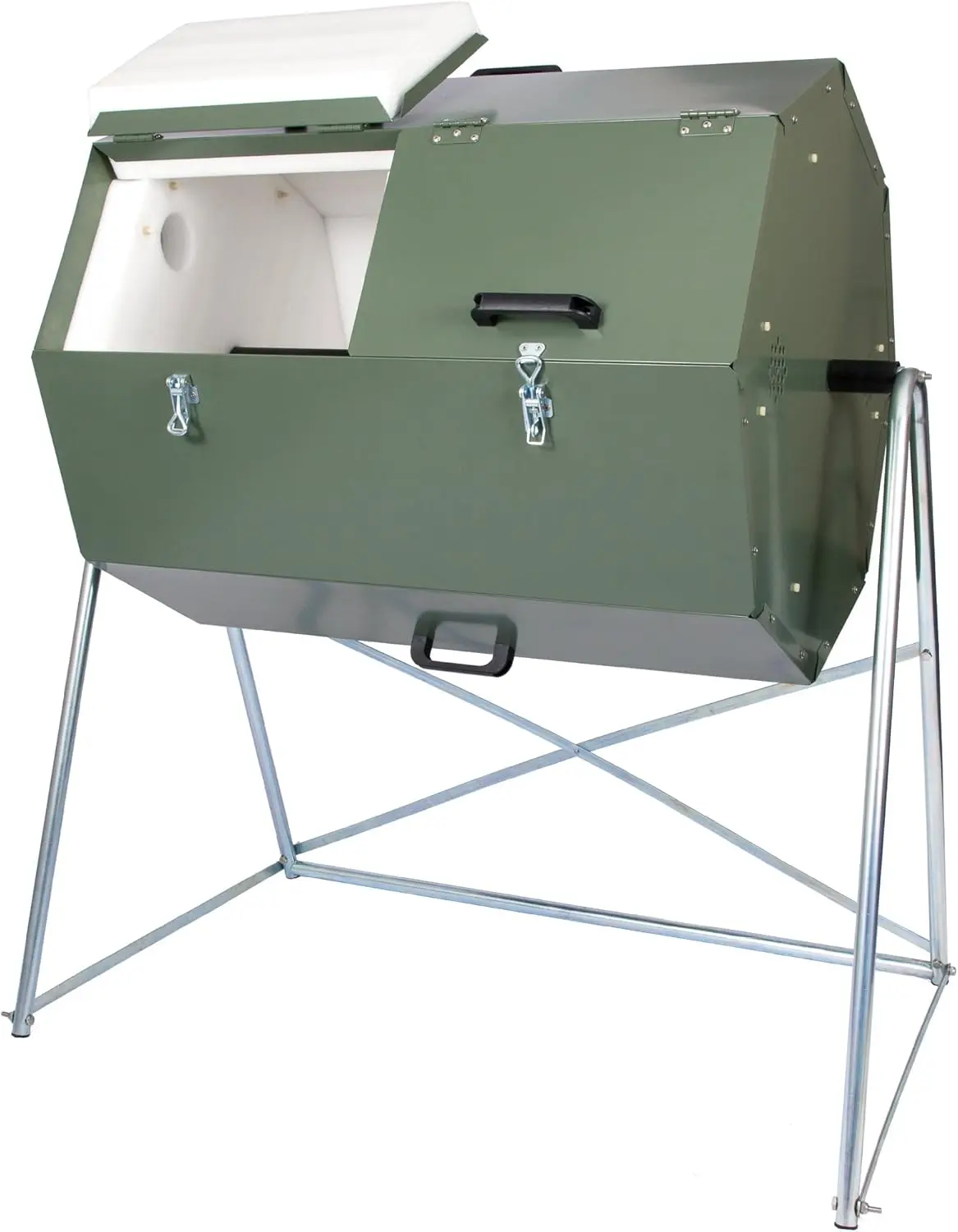 

Jora Composter JK 270 - Outdoor Dual Chamber Compost Tumbler - 70 Gallon - Galvanized Steel Construction