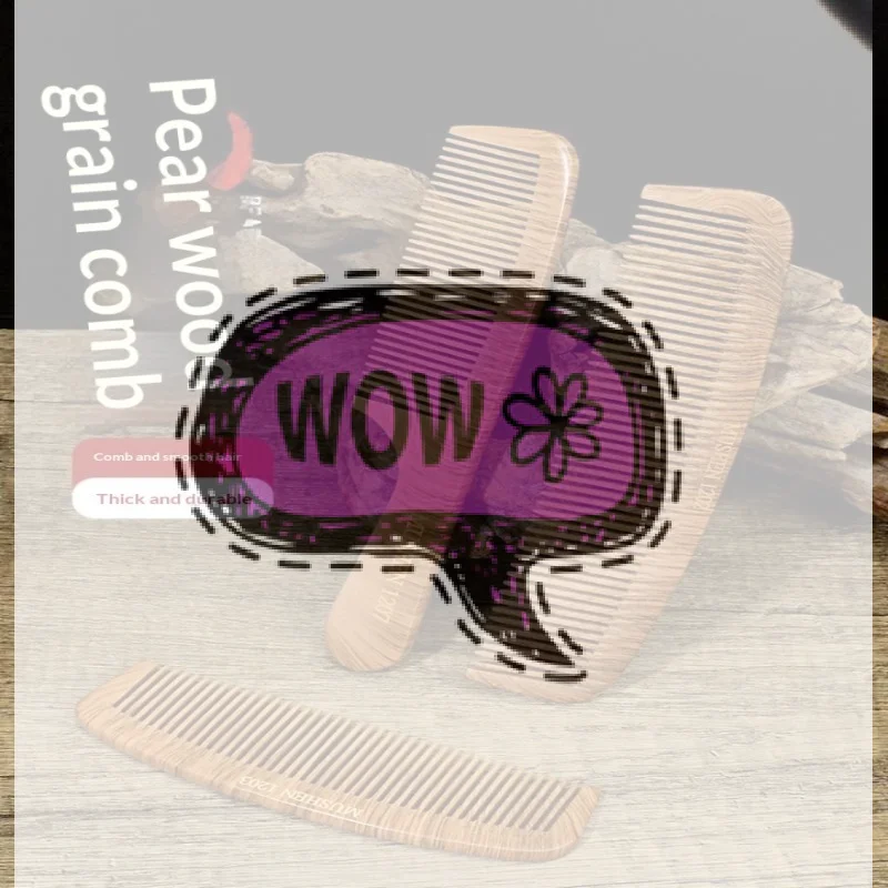 Natural Pear Blossom Comb Smooth Comb Scalp Massage Anti Tangling Bamboo Wood Comb Anti Tangling Static Hair Brush Salon Tool