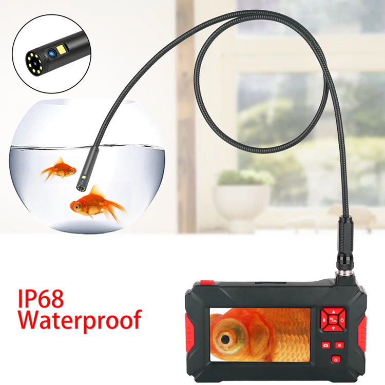 

1080P waterproof IP68 5M cable 8.0mm dual camera endoscope camera USB endoscope with 8 LED drain inspection