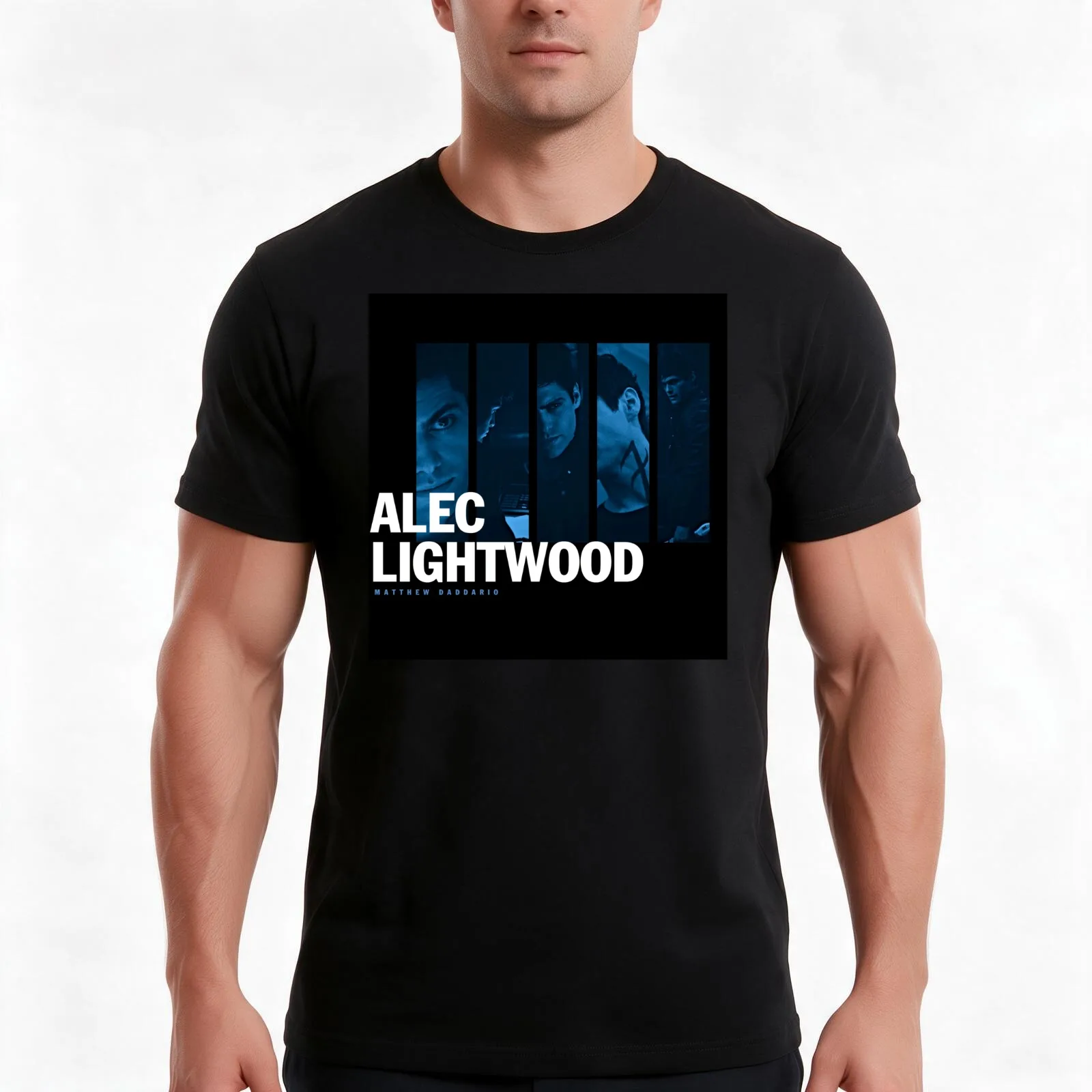 Alec Lightwood x Matthew Daddario T-Shirt, Summer Casual Cotton Tee, Oversized Streetwear Tops, Vintage Graphic Print