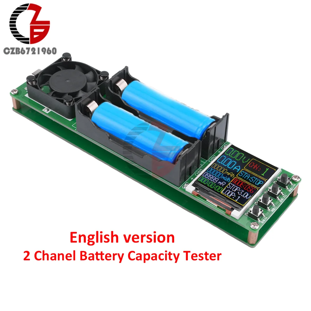 Lithium Battery Capacidade Tester Resistência Interna Automática Módulo Detector de Energia Dual Tipo-c Interface 18650