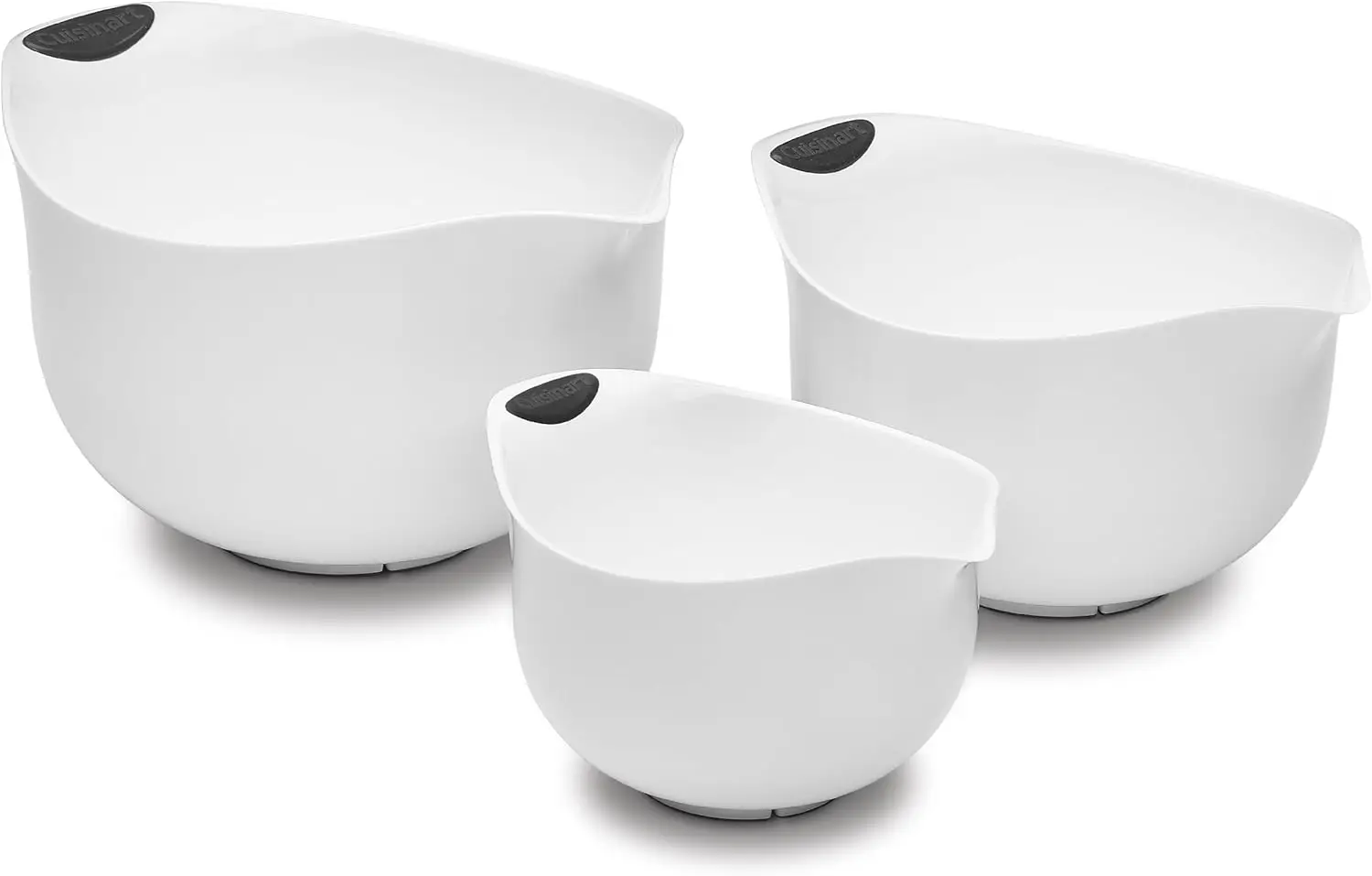 

3 Mixing Bowls Set with Pour Spouts, Nonslip Bottom, Soft Grip Handle, 1.5/3/5 Quart