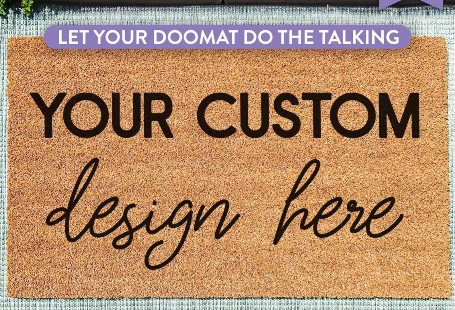 Your Custom Design Here Doormat Family Name Business Logo Create Your Own Design Welcome Mat Anti-slip Absorbent Stylish doormat