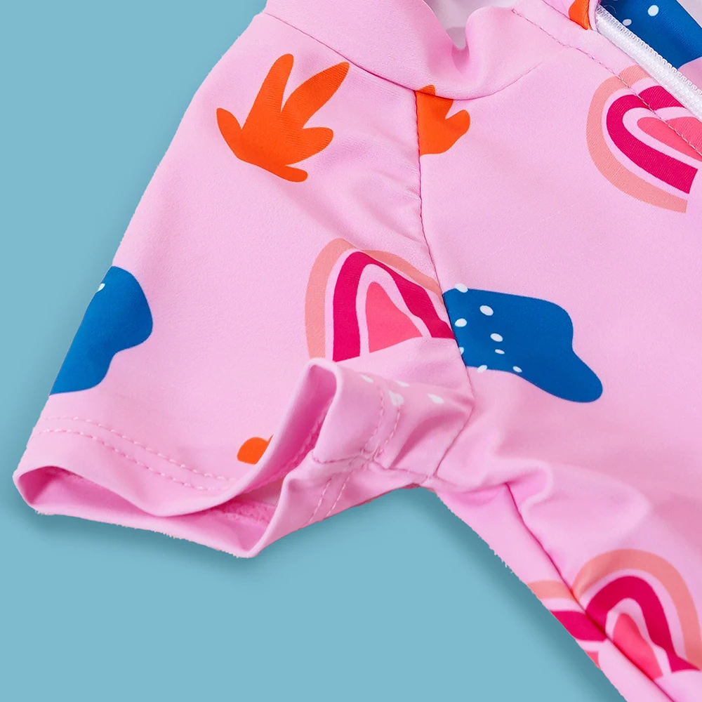 Kangobaby # My Soft Life #2 szt. Zestaw Unisex strój kąpielowy fajny nadruk lato strój kąpielowy dla dzieci Surfing na plaży