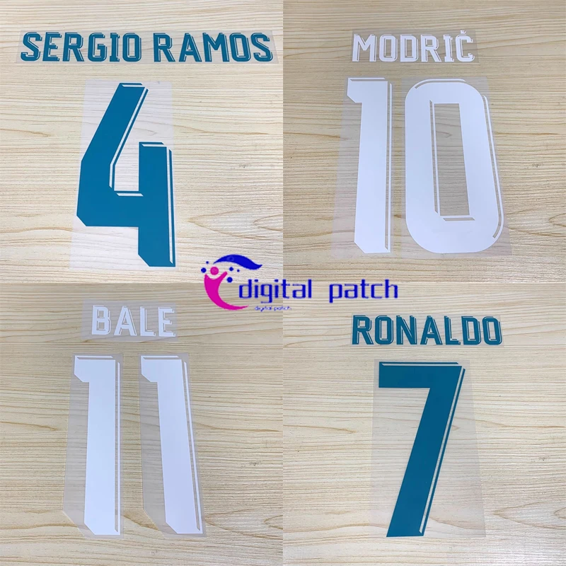 2017-2018 لعبة كرة القدم المنزل بعيدا ملصق فينيل الحديد على نقل الحرارة شخصية اسم رقم التصحيح الراعي الصدر الإعلان #1