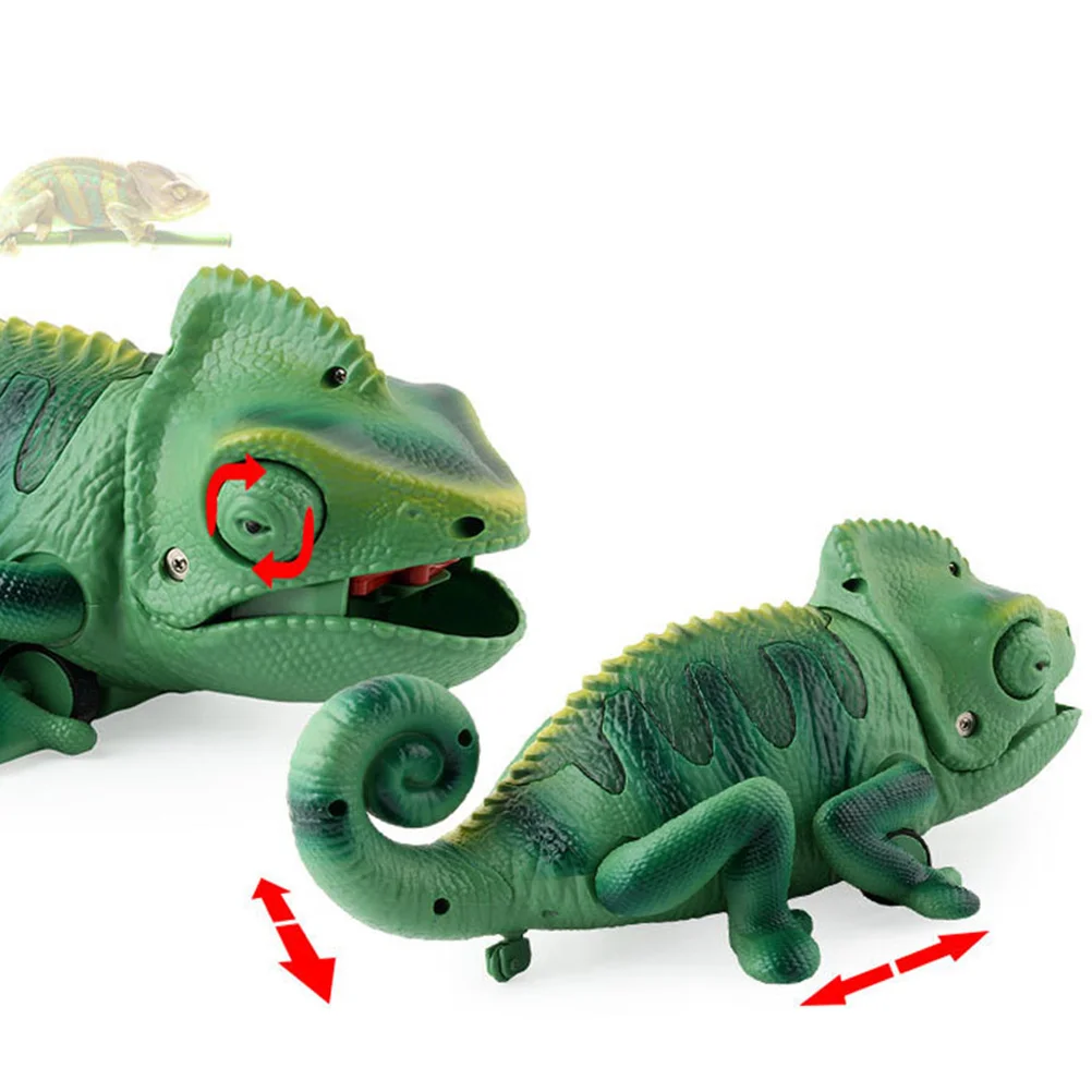 Electric Remote Control Light Crawling Chameleon Feeding Lizard Educational Toys Eat Cards Eating Game Childrens