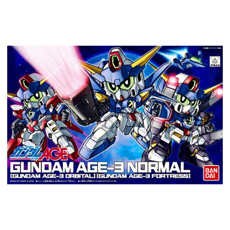 Bandai Genuine Gundam Model Kit Anime Figure SD BB Gundam AGE-3 Normal Collection Gunpla Anime Action Figure Toys for Children