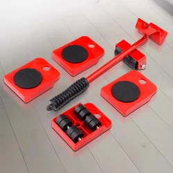 5Pcs Set Multifunctional Furniture Moving Caster Laborsaving Set of Heavyduty Pulleys for Transporting Wheels for Furnitur Tools