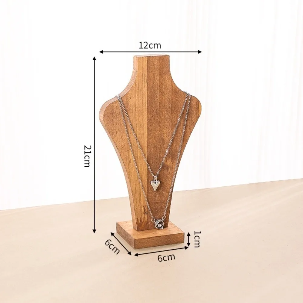 

Walnut Wood Necklace Display Stand Hanging Shelf Detachable Jewelry Rack High-end Display Props Mannequin Necklace Display Rack