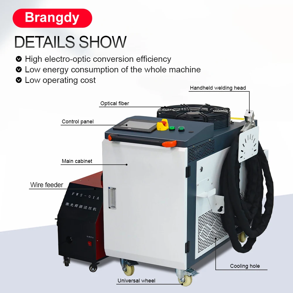 1000W 1500W 2000W Handheld Fiber Laser Lassen Machine Voor Rvs Titanium Aluminium Weld Draagbare Laser Lasser