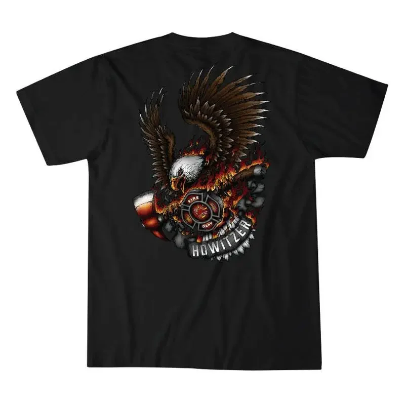 Howitzer Style Men s T Shirt Fire Eagle Military Grunt MFG