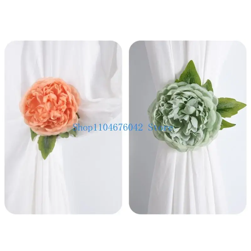 5asd Double Purpose Floral Curtain Clips Adjustable Holdbacks Home Garden Decoration