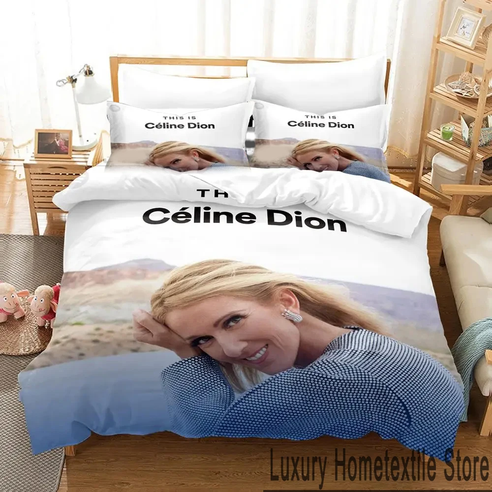 

3D Print Celine Dion Bedding Set Boys Girls Twin Queen King Size Duvet Cover Pillowcase Bed boys Adult Home Textileextile