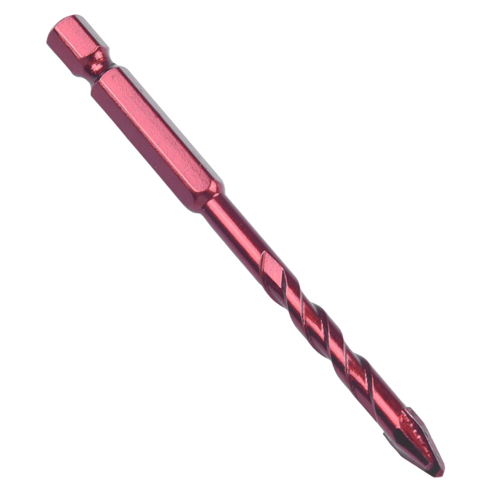 6/8/10/12mm Black Hex Shank Cross Tip Carbide Tipped Ceramic Tile Triangle Drill Bit For Glass Ceramic Concrete