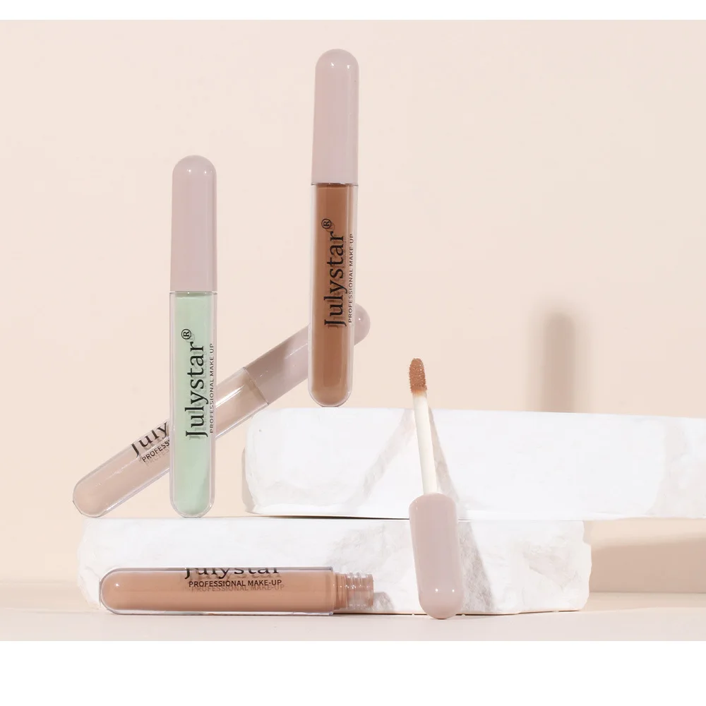 Julystar คอนซีลเลอร์ครีมกันน้ําคอนซีลเลอร์ปกปิดเต็มรูปแบบ Long Lasting Face Scars Acne Cover Smooth Moisturizing แต่งหน้า