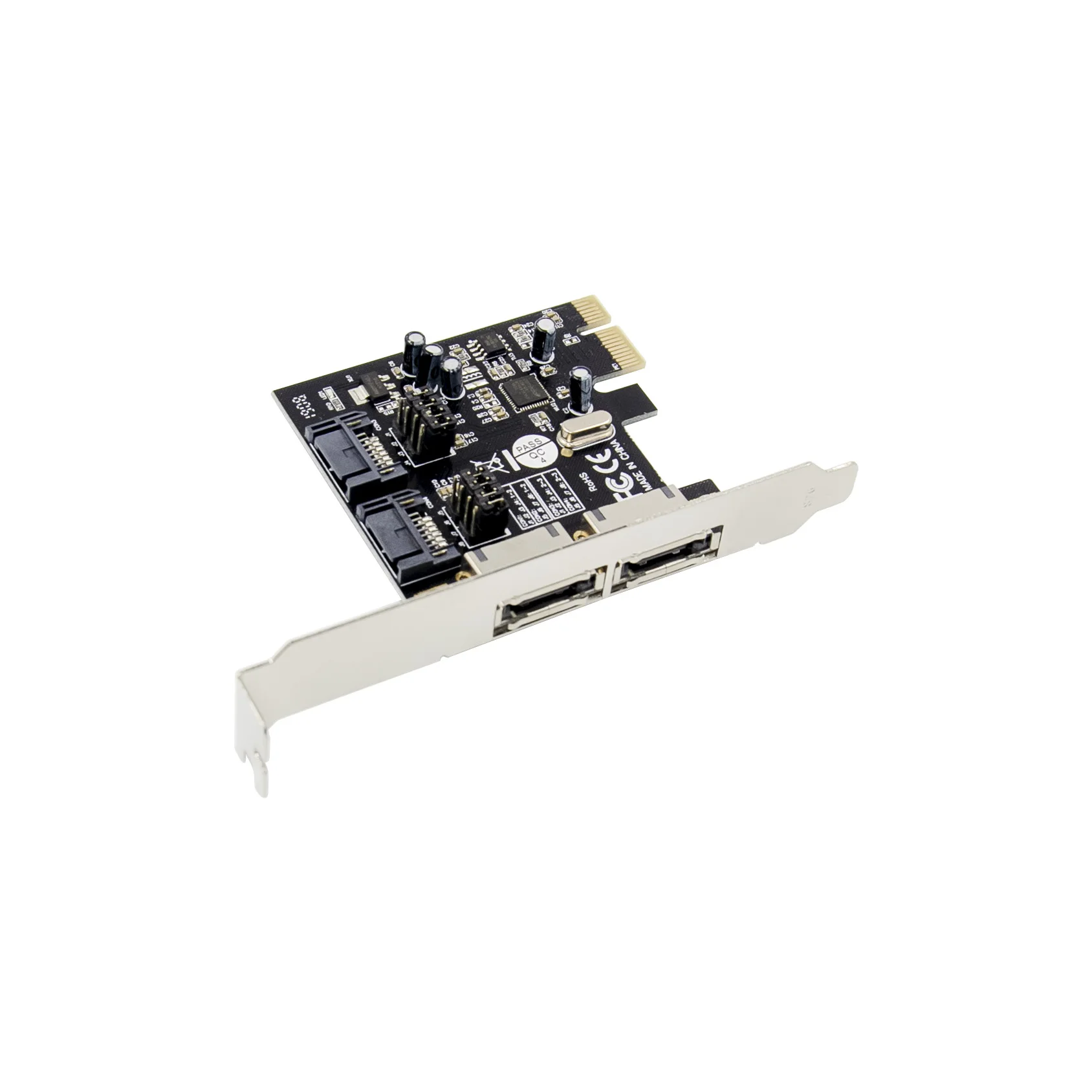 ASM 1061 2 منافذ SATA + 2 منافذ ESATA 6G PCI Express بطاقة التحكم PCI-e إلى SATA III 3.0 محول SATA3.0
