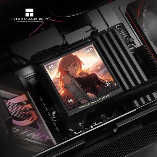 Imagen 2 del producto Thermalright PEERLESS VISION UB360 ARGB Radiador de agua fría todo en uno, pantalla completa de 3,95 pulgadas/ventilador integrado/soportes LGA1851/AM5