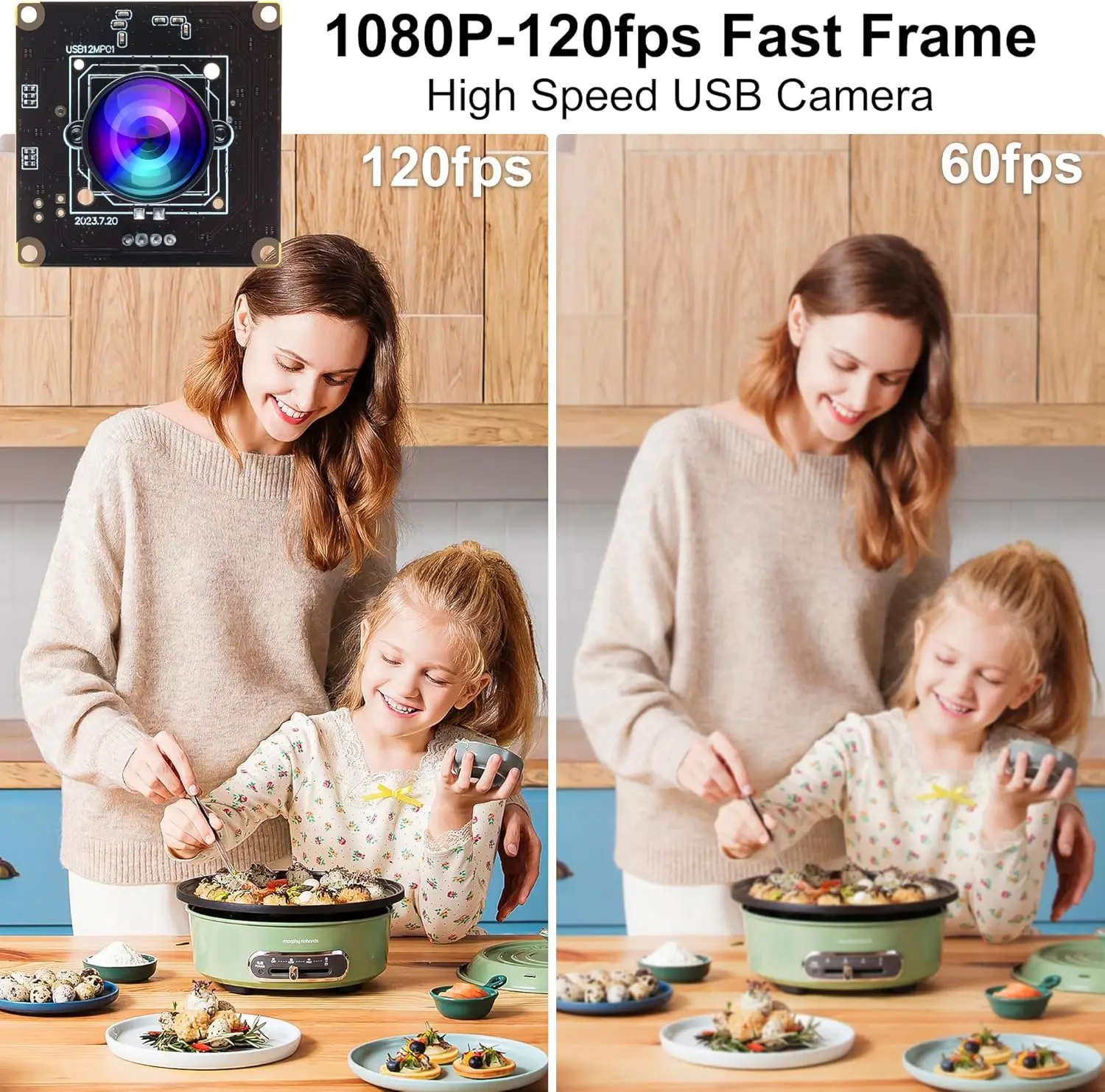 ELP 12MP Fisheye USB Camera High Speed 1080P 120FPS Industrial Wide Angle Camera Module With 170 Degree Lens Sony IMX577 Webcam