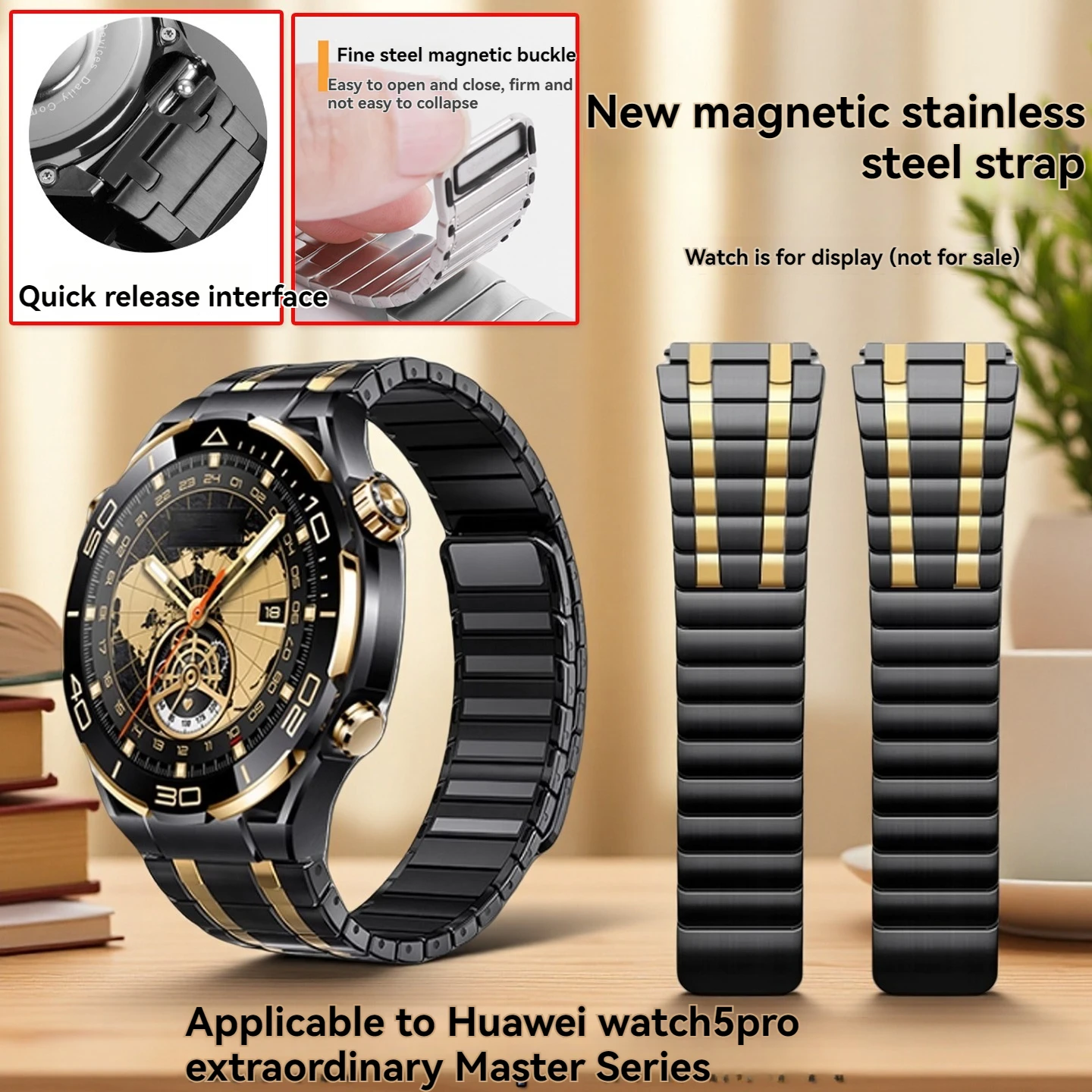 For Amazfit Balance GTR 4 3 Men Magnetic Strap for Huawei GT3 GT4 GT5 Pro 46mm Watch 4/4 Pro Ultimate Stainless Steel Band 22mm
