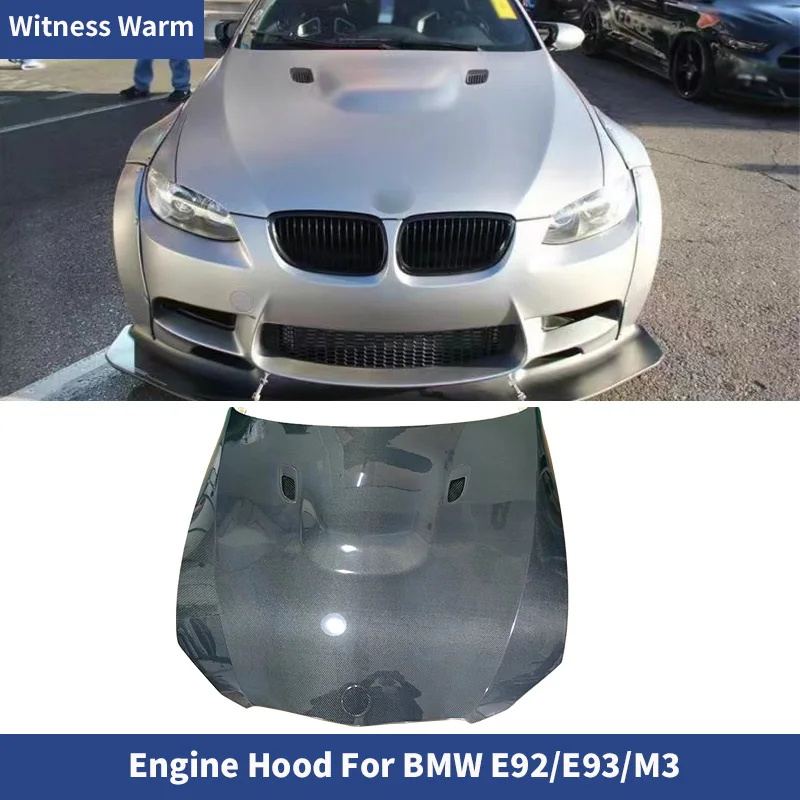 E92 E93 Carbon Fiber FRP Front Engine Hood Bonnets Covers for BMW 3 Series E92 E93/M3 Car Body Kit 2005-2012