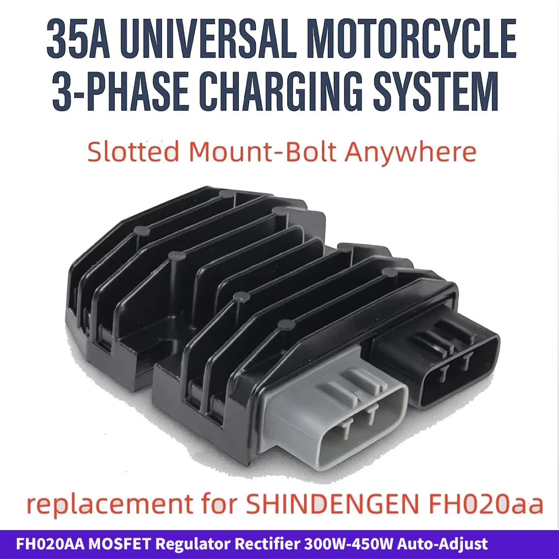 MOSFET Regulator Rectifier 300W-450W Auto-Adjust 35A 12V Shindengen FH020AA for Yamaha Honda Kawasaki BMW 3PHASE Charging System