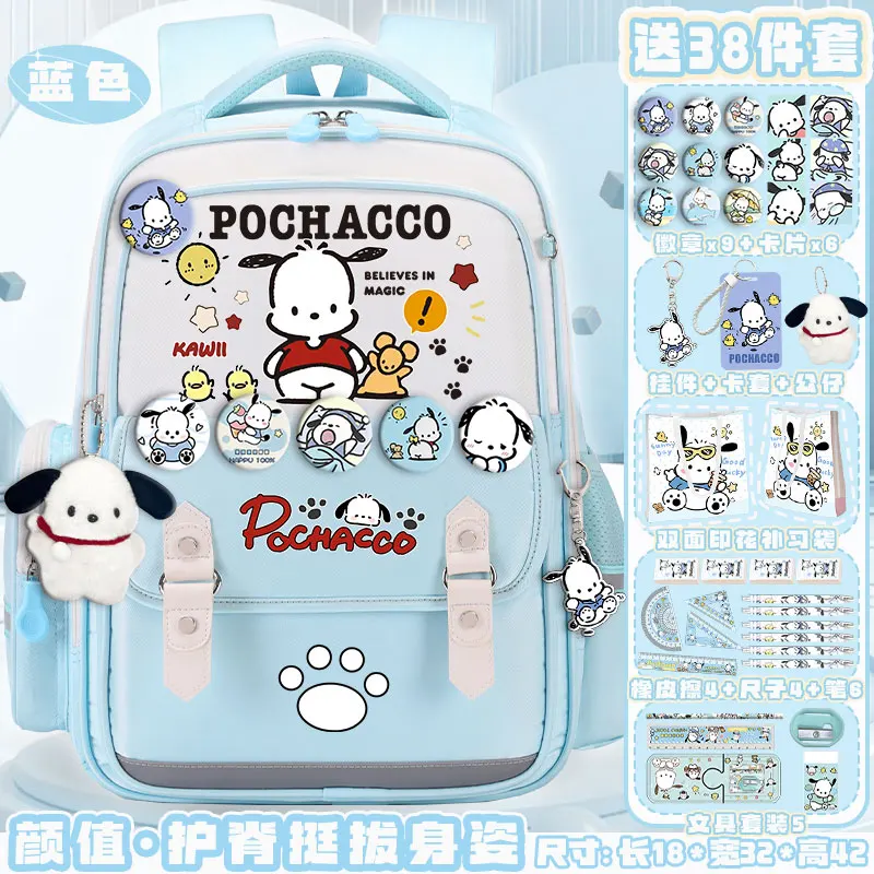 Sanrio New Pacha Dog Student Schoolbag zaino carino impermeabile di grande capacità Casual e leggero