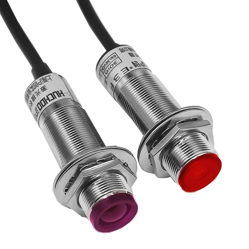 M18 visible light laser sensor E3F-30C1-30L/30P1 three wire NPN normally open distance of 30 meters