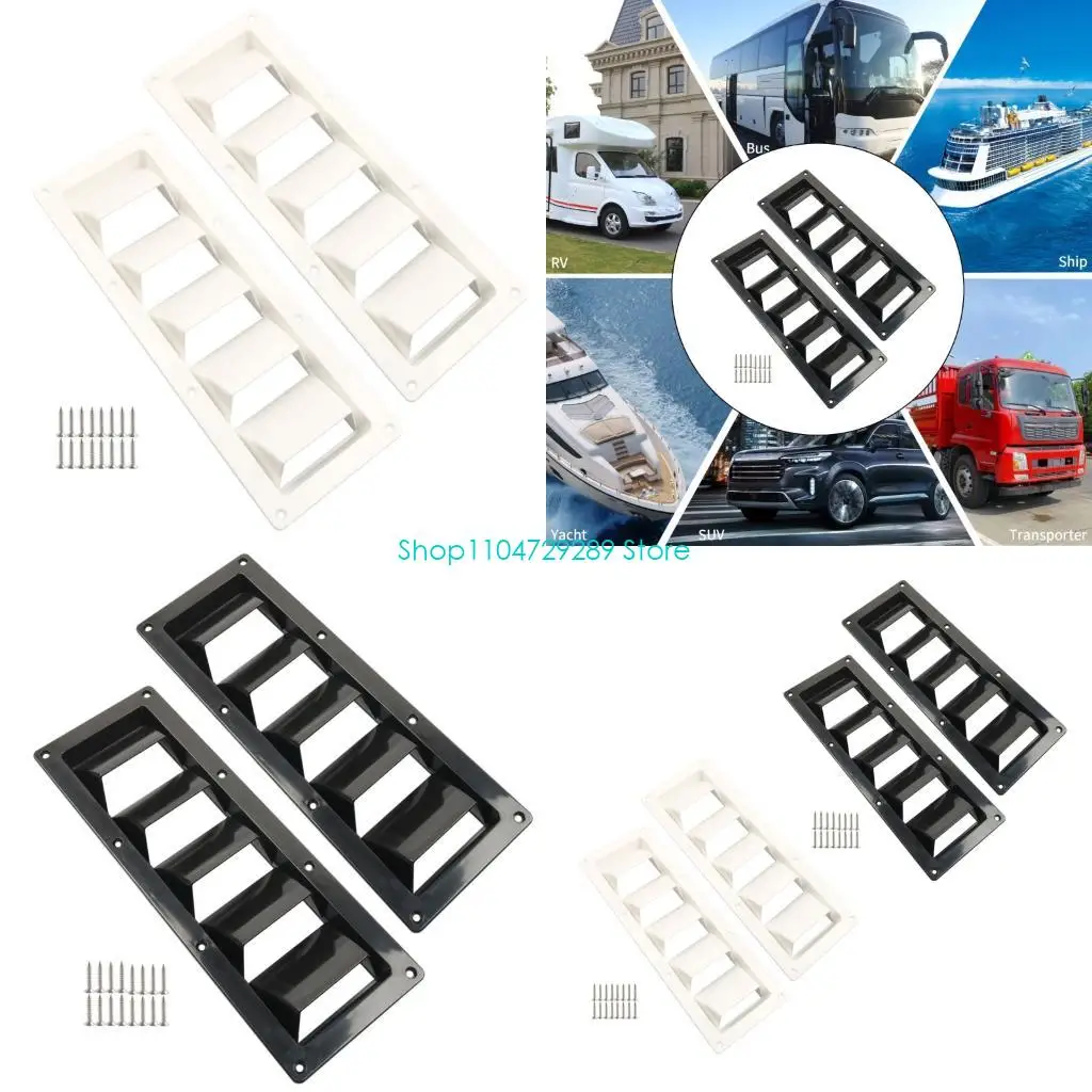 D8KE Flush Mount Vent Grille Cover Pair for Trailer Boat Utility Vents
