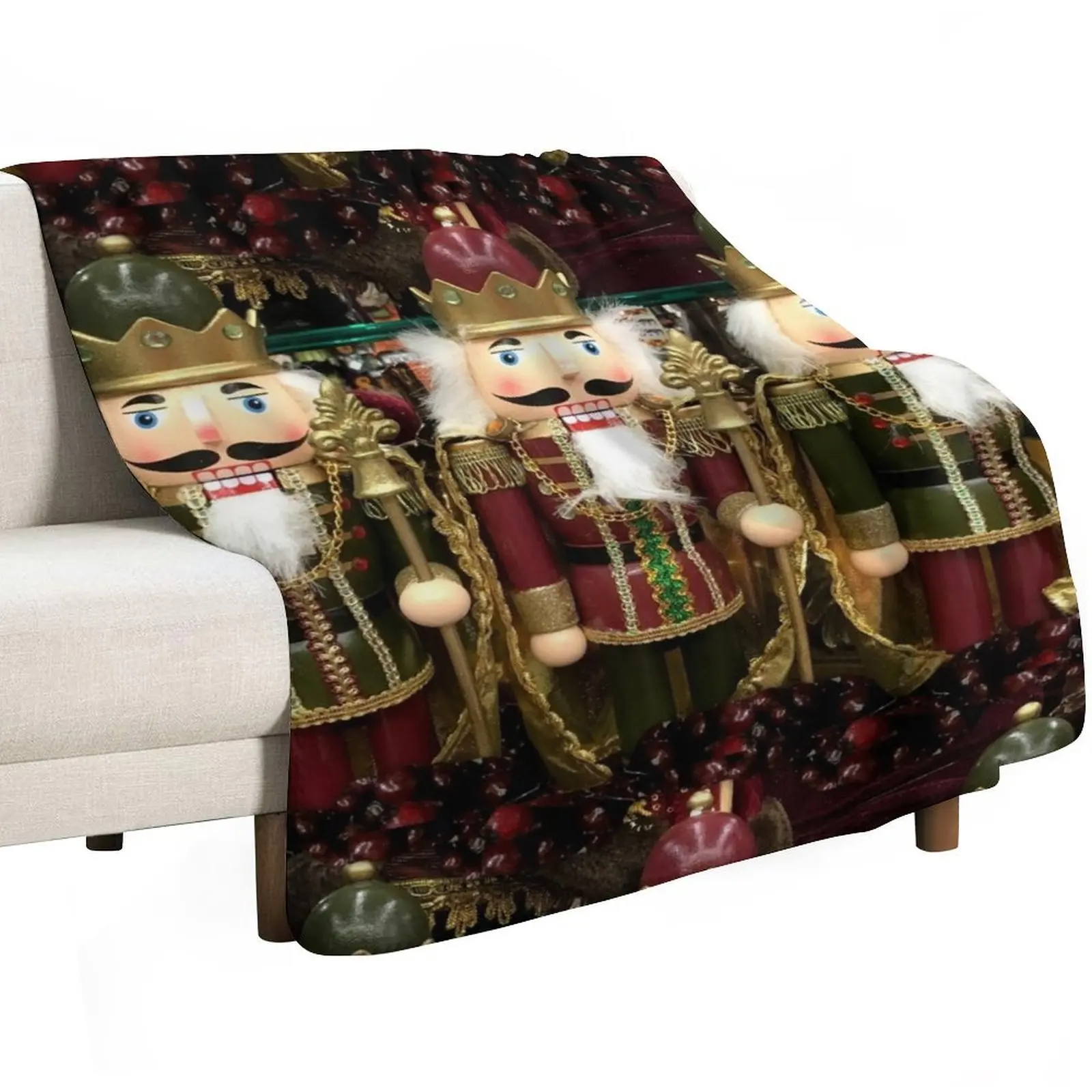 Christmas Nutcracker Trio Throw Blanket Tourist Bed covers warm winter for babies Cute Plaid Kid'S Blankets