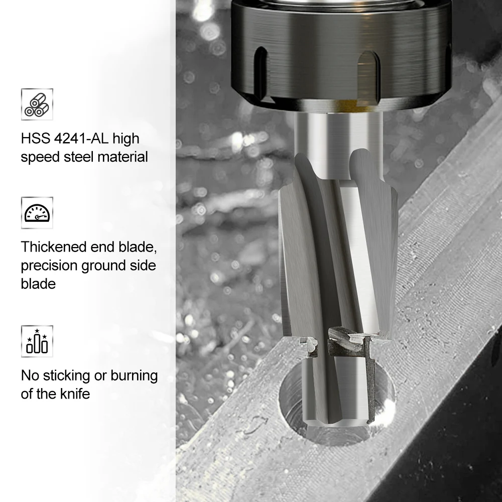 HAMPTON 4 Flute Counterbore End Mill M3-M16 Pilot Slotting Tool Milling Cutter Countersink End Mills Pilot Hole HSS Cutter