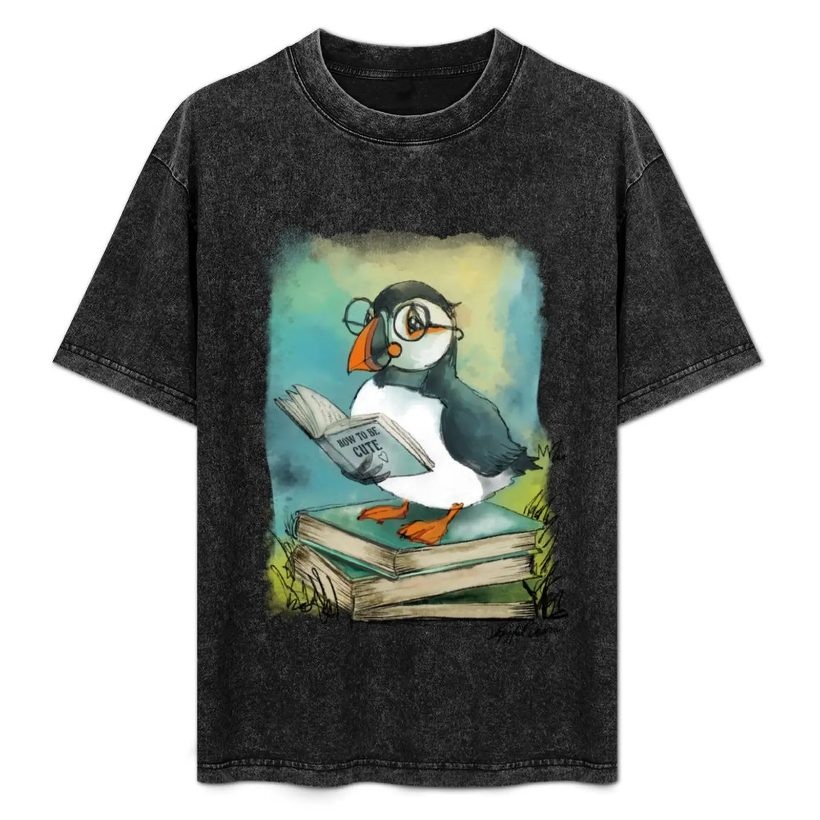 

Puffins learning How to be Cute T-Shirt Fitness Training Breathable Tee