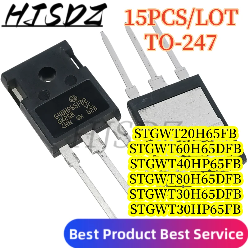 IGBT Transistor 【15PCS/LOT】STGWT60H65DFB STGWT40HP65FB STGWT80H65DFB STGWT20H65FB STGWT30H60DFB STGWT30HP65FB TO-247