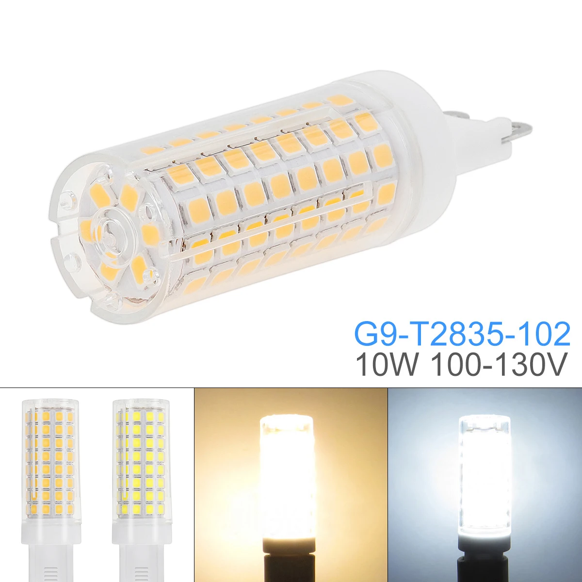 G9 LED Bulbs 10W 110V 1000LM Dimmable LED Light Bulb with Warm Light/White Light Options for Home Lighting