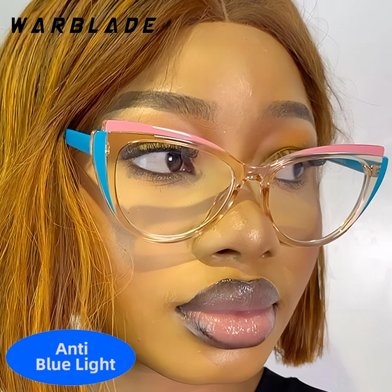 

Vintage Sexy Cat Eye Optical TR90 Women Glasses Trending Brand Design Men Computer Play Games Anti-Blue Light Eyeglasses Female