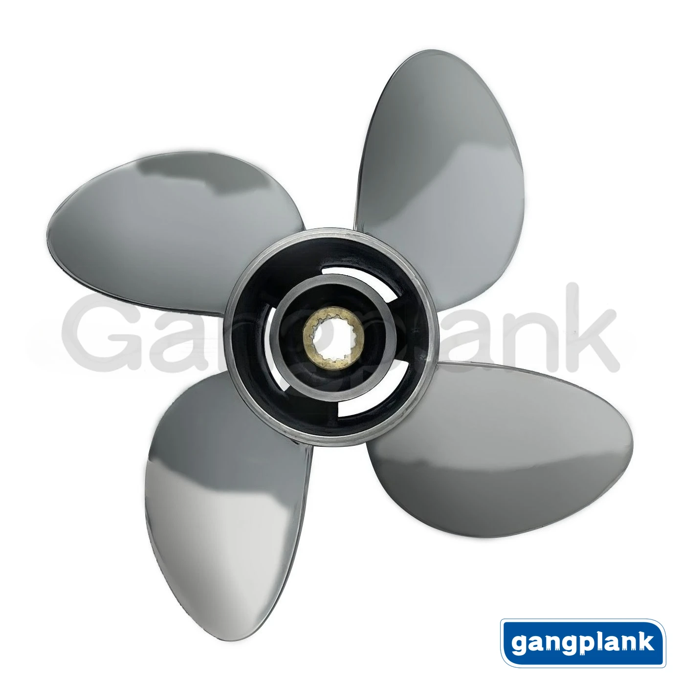 15 Teeth 4-blade Stainless Steel Marine Propeller for Yamaha for Suzuki Outboard Engines 60-140HP 13 1/4X15 13X17 13X19 13X21