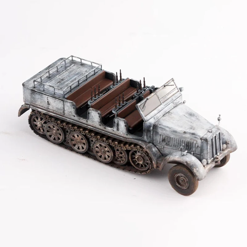PMA 1:72 Scale Sd.Kfz.8 12-ton Half-track Towing Trailer Simulation Plastic Model Display Collectible Toy Gift Souvenir