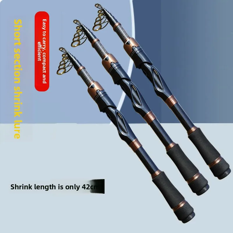 

Вибрирующая портативная удочка, карбоновая выдвижная удочка для рыболовных принадлежностей