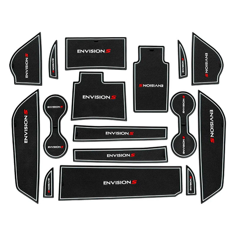 For Buick Enclave S Car Interior Door Groove Mats Gate Slot Pad Non-slip Cup Mat Accessories Cover