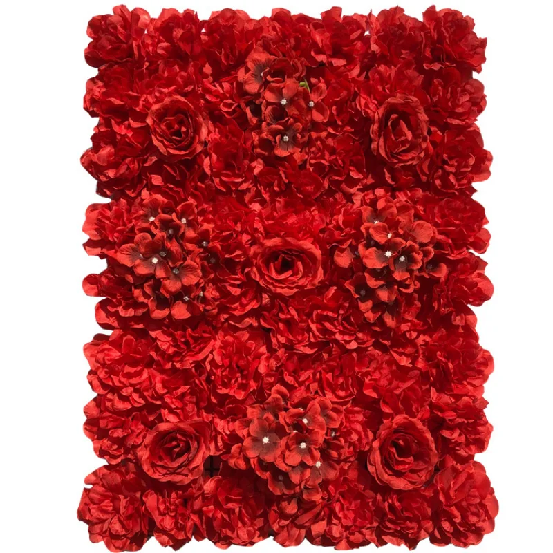 

1Pc 60X40cm Silk Rose Flower Wall Artificial Flowers DIY Wedding Wall Decor Photography Backdrops Hair Salon Background