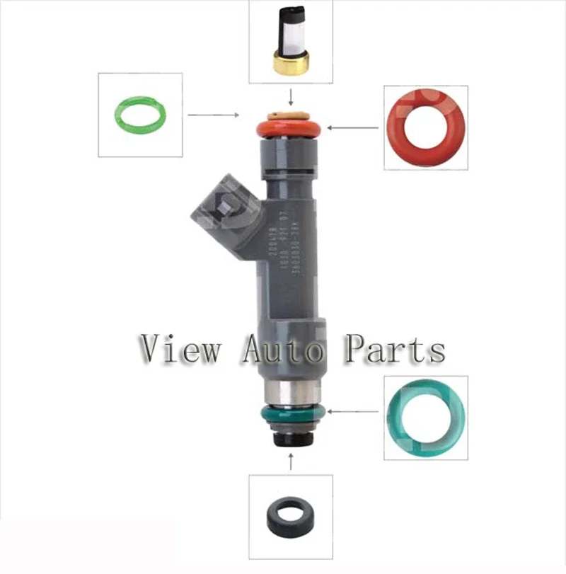 10 set per kit di riparazione e servizio iniettori di carburante, inclusi il filtro O-ring in Viton, rondella in plastica, tappo in plastica VD-RK-0013