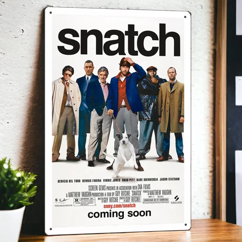 Snatch (2000) Metal Movie Poster Tin Sign Plaque Film 8