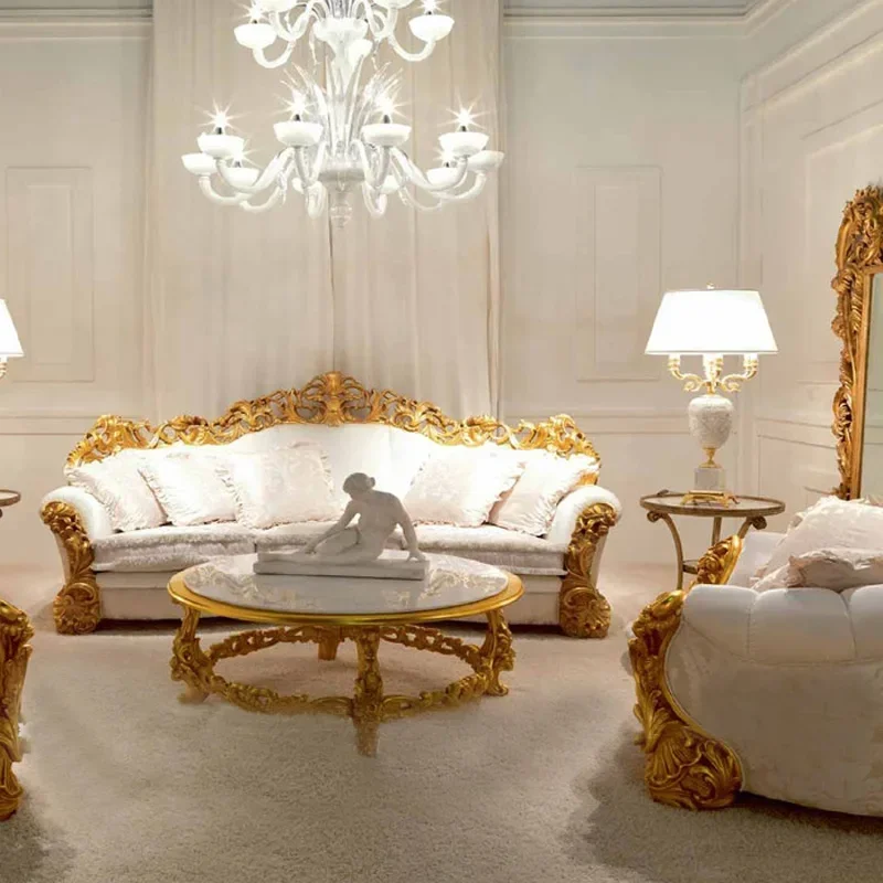 

Custom-made European Villa Sofa French Palace Luxury Sofa Living Room Large Luxury Sofa