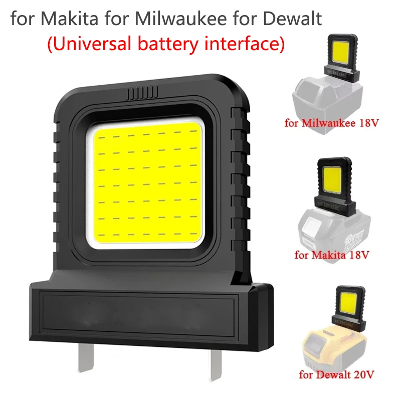 

LED Work Light for Makita for Milwaukee for Dewalt 20V-21V Li-ion Battery Common Interface Power Tool Accessories for workshops