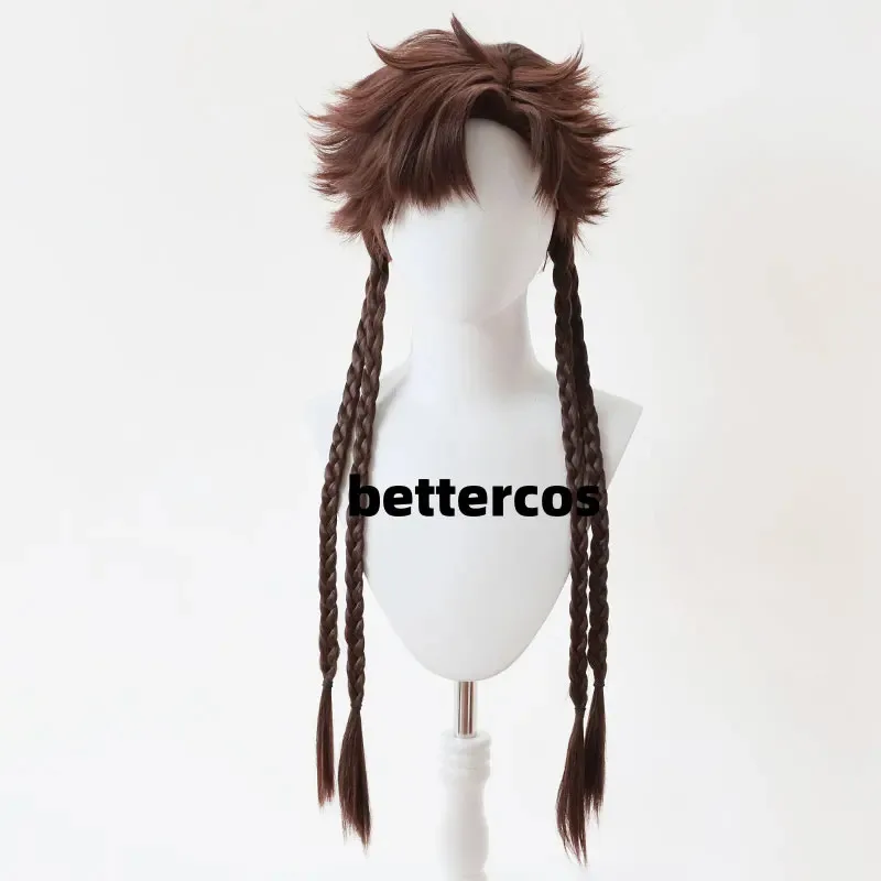 

Sun Ce Cos SunCe Dark Brown Heat-resistant Synthetic Hair Wigs+free Wig Cap CNB;,;7G;8GI