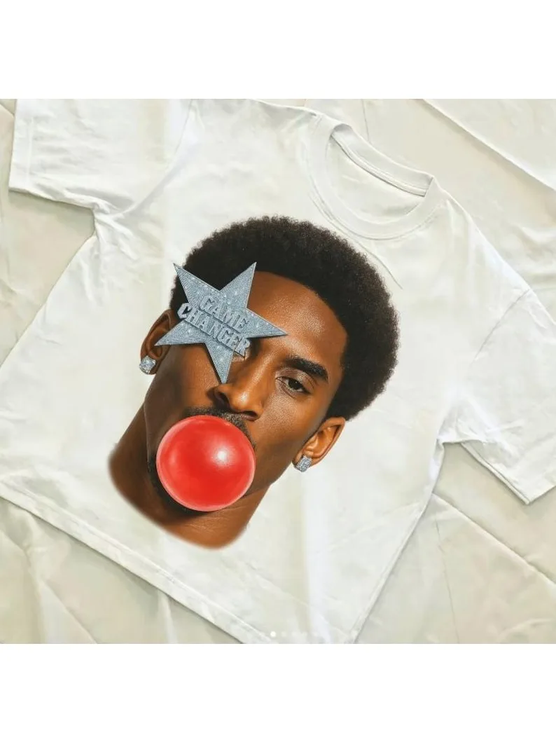 Bryant Bubble Gum Pop Vintage manches courtes T-shirt été hommes femmes Streetwear Y2K mode Harajuku basket-ball T-shirt décontracté hauts